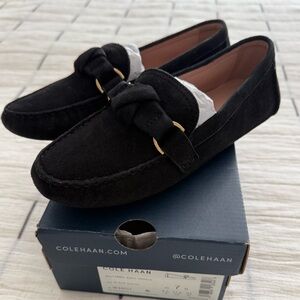 Cole Haan - Emmie Bow Driver Loafers- Suede Black